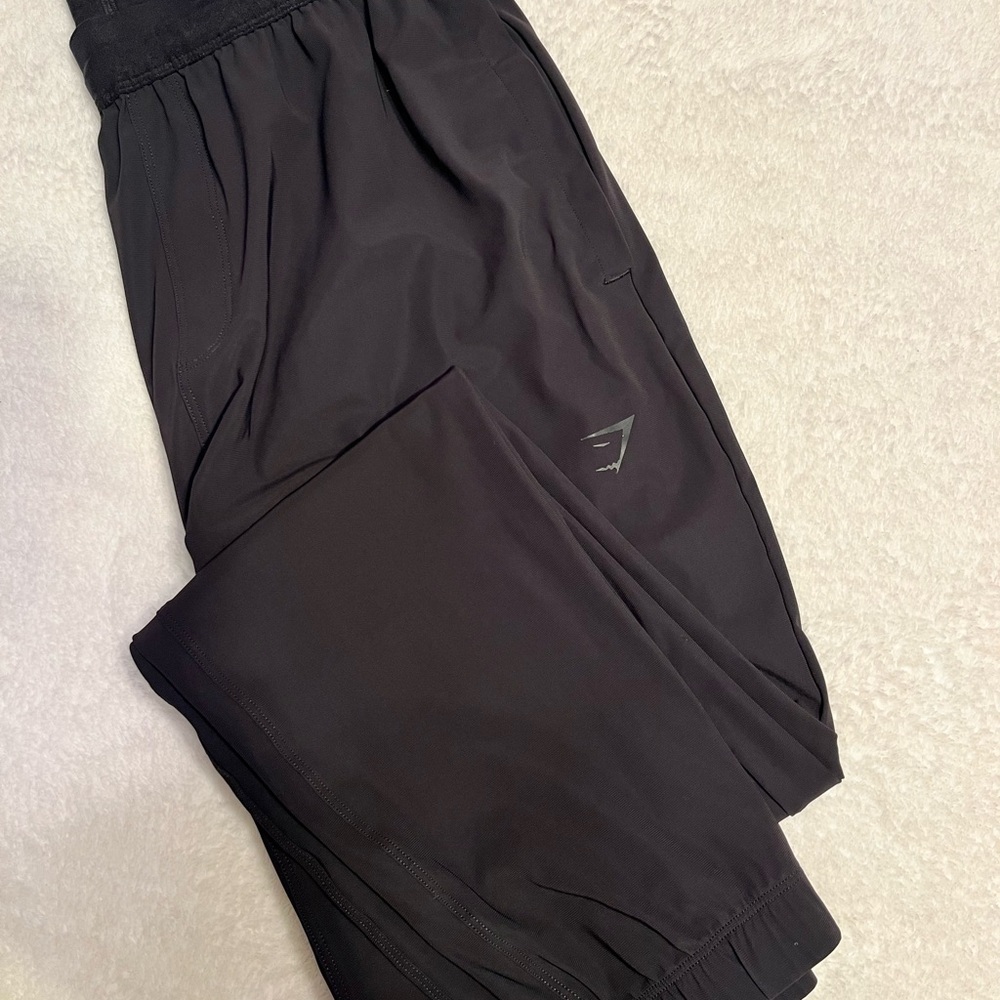 Gymshark Black Women's Track Joggers with Reflective Logo